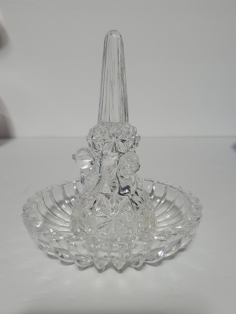 Vtg Hofbauer Byrdes Lead Crystal Ring Holder